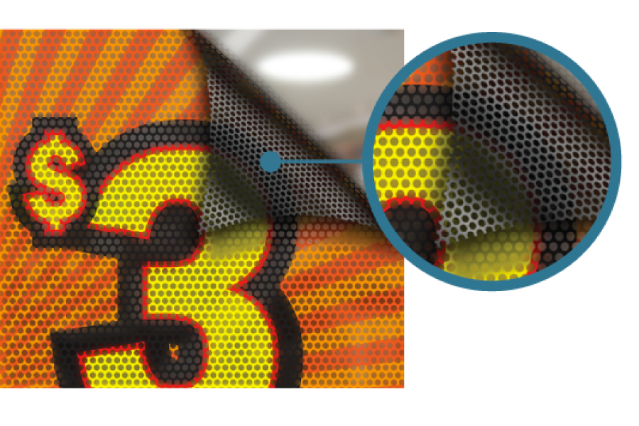 Window perforated vinyl