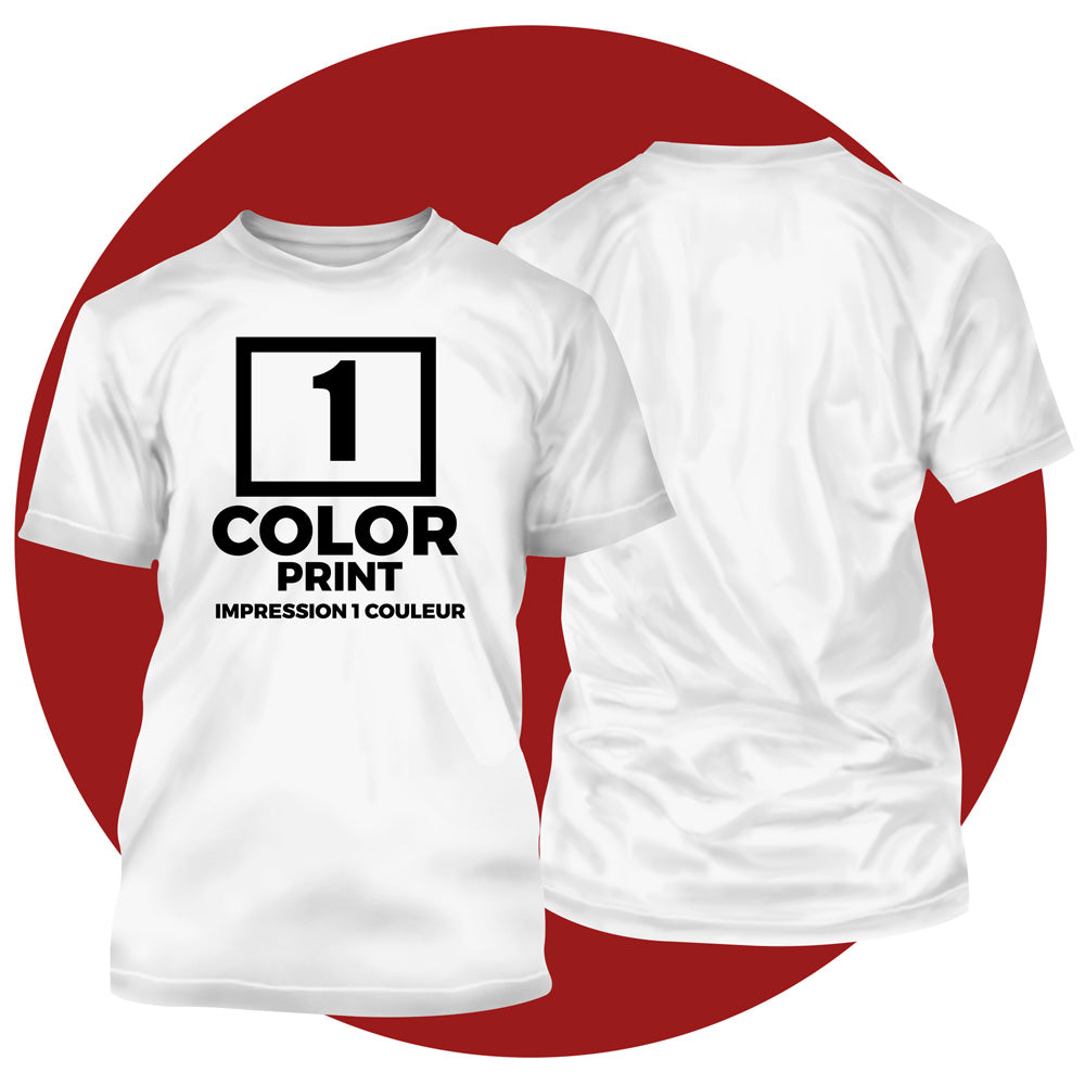 1 Sided 1 Color print T Shirt