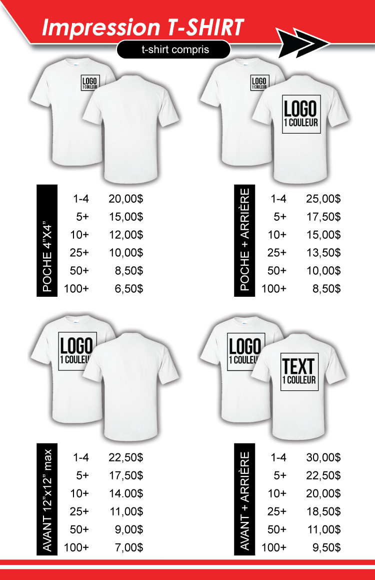 T-Shirt (price per unit)