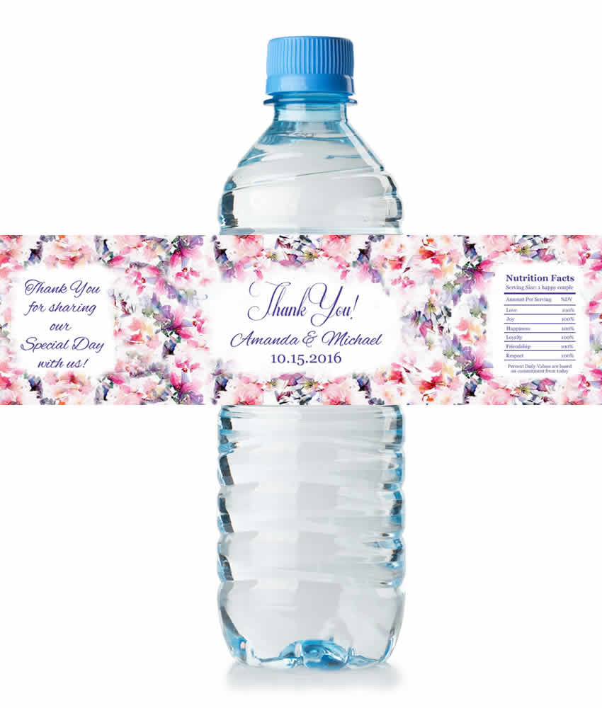 Water bottle labels