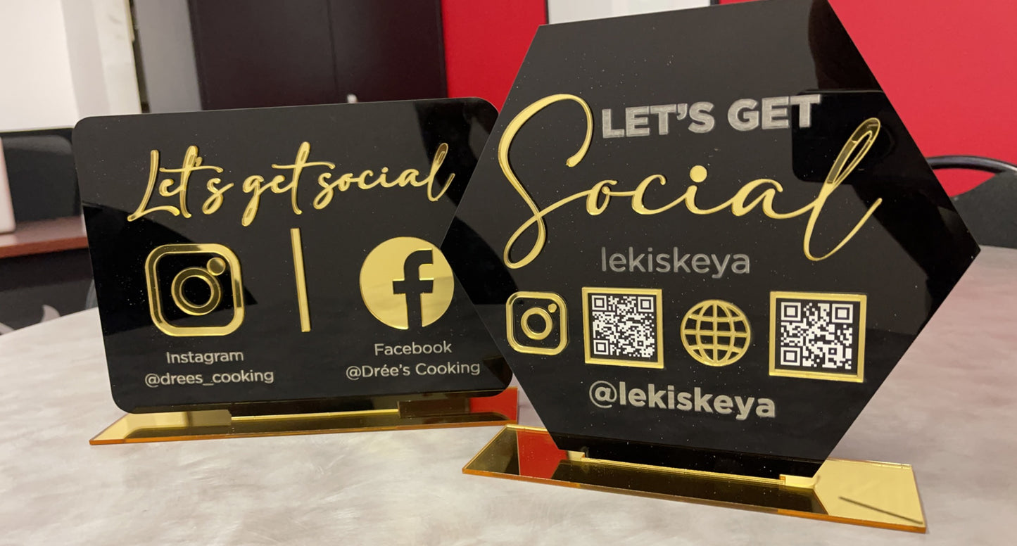 Social Media Acrylic Standee