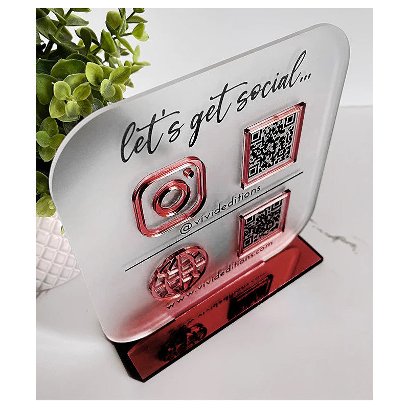 Social Media Acrylic Standee