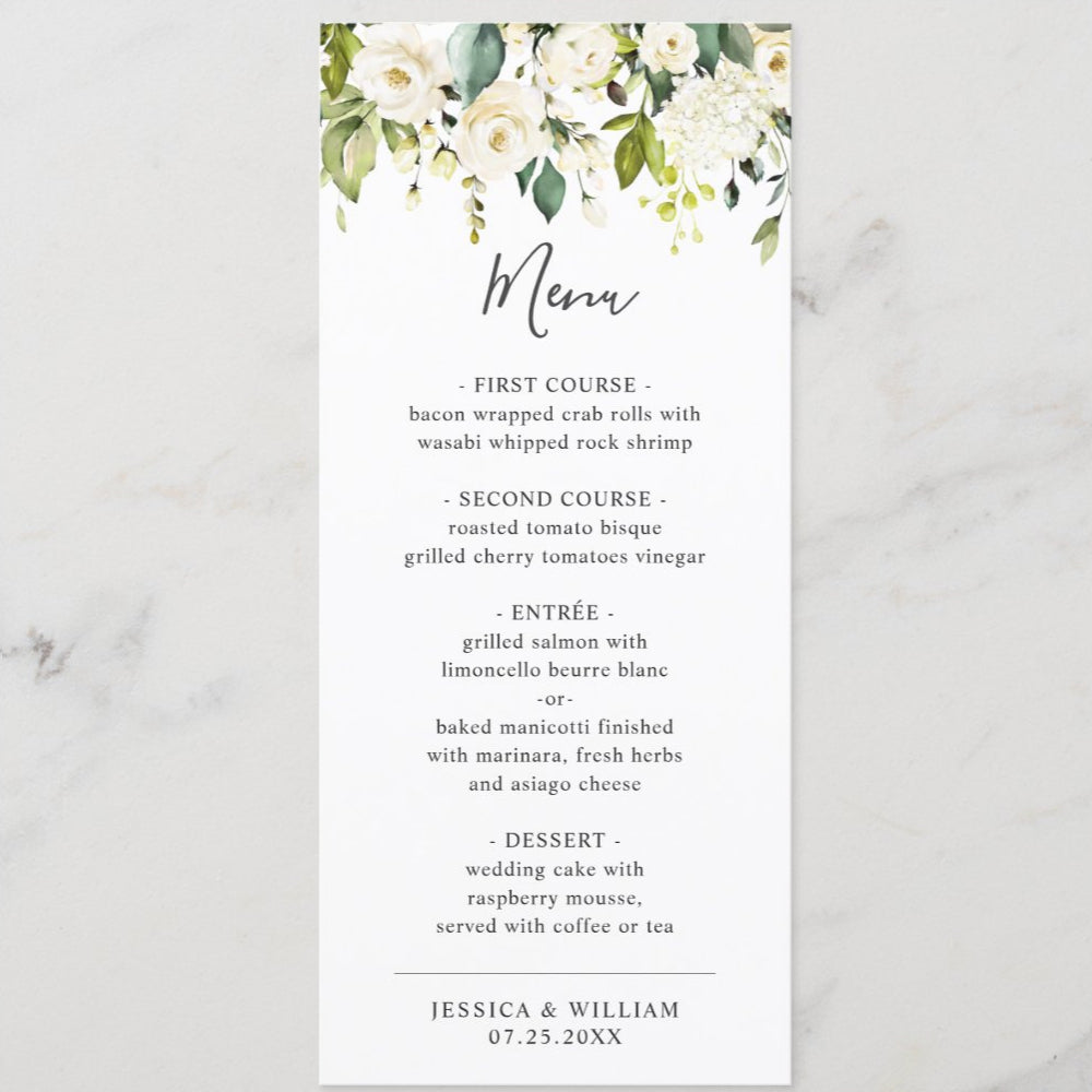 Wedding Menu Cards