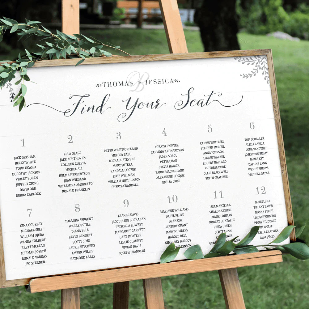 Seating Chart Foamboard / Coroplast