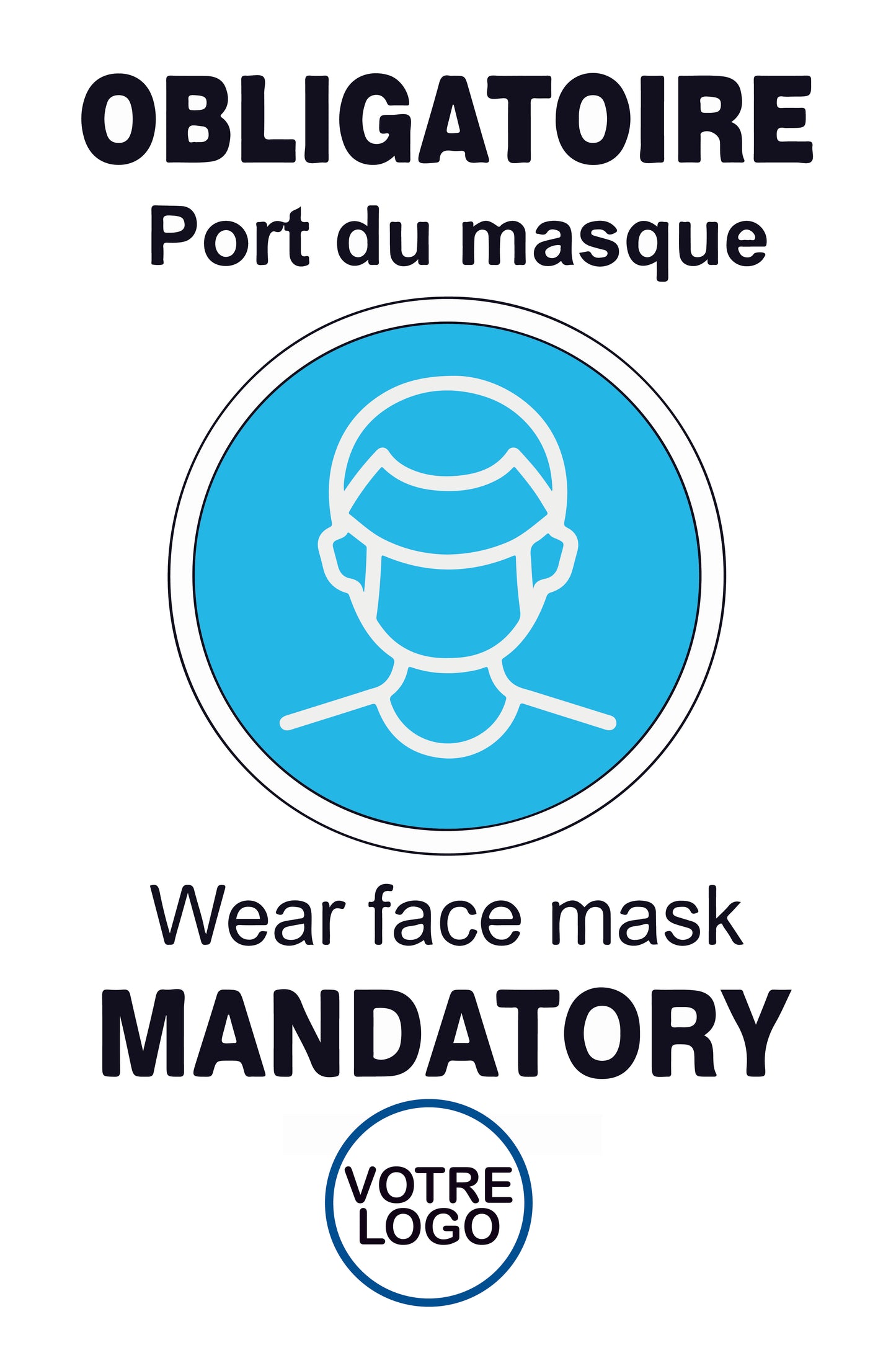 Mask required poster / Affiche port du masque OBLIGATOIRE