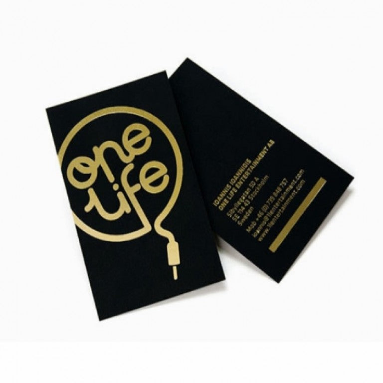 Metallic Gold Foil Business Cards