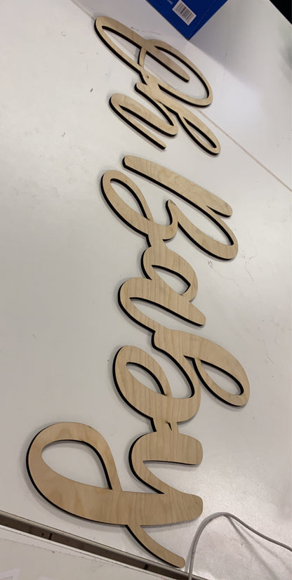 Laser Cut on Wood 1/8 or 1/4