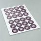 On a sheet stickers