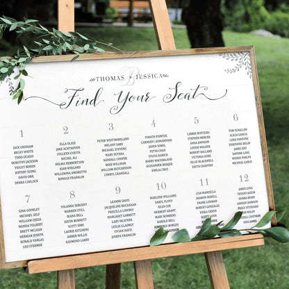 Seating Chart Foamboard / Coroplast
